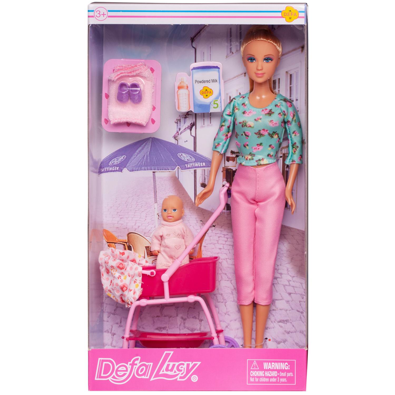 Игровой набор Кукла Defa Lucy Мама на прогулке с малышкой-девочкой в коляске, 29 см набор подставок под горячее genlex снеговик на прогулке 4 шт