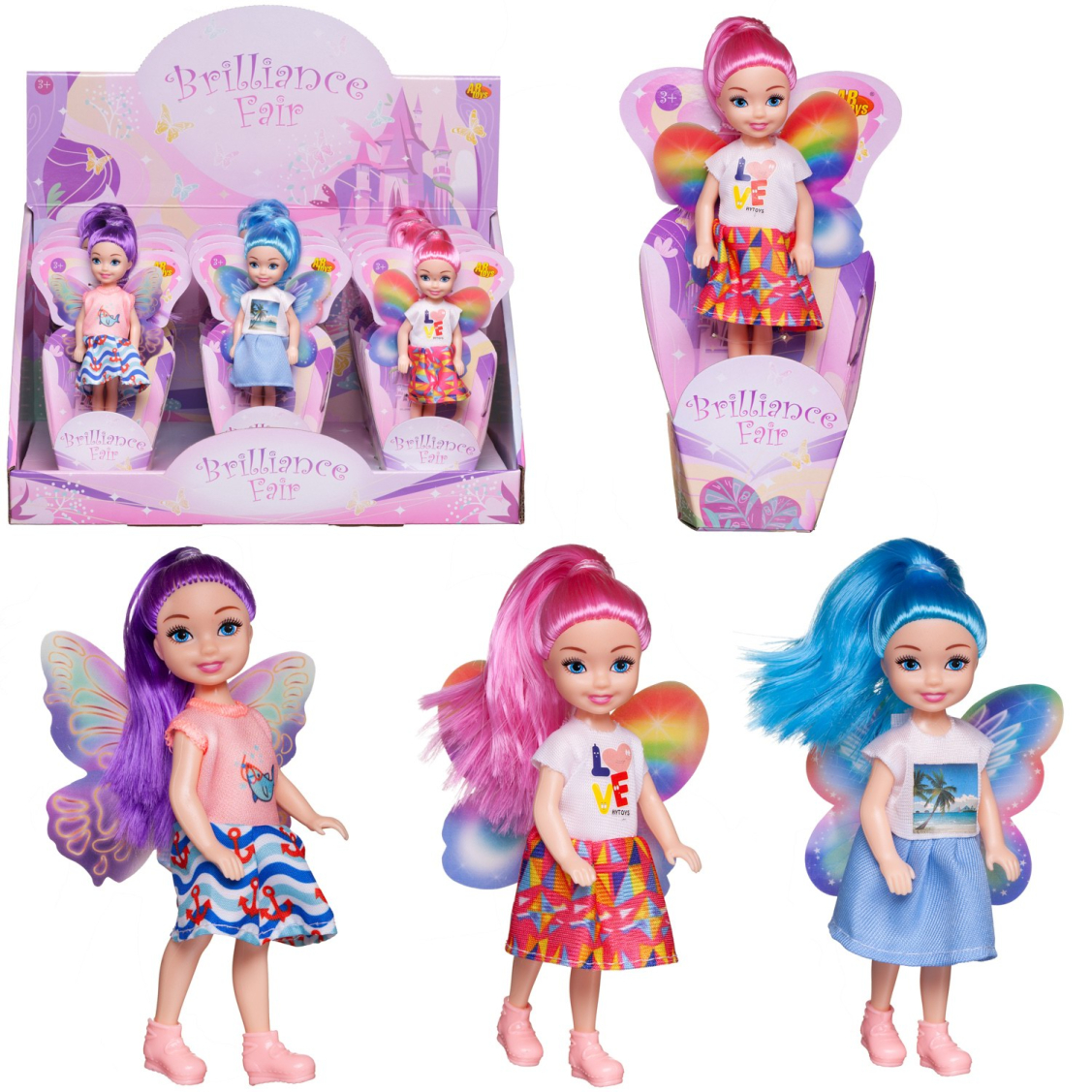 

Кукла Abtoys Brilliance Fair Феечка 15 см 3 вида, в дисплее 12 шт