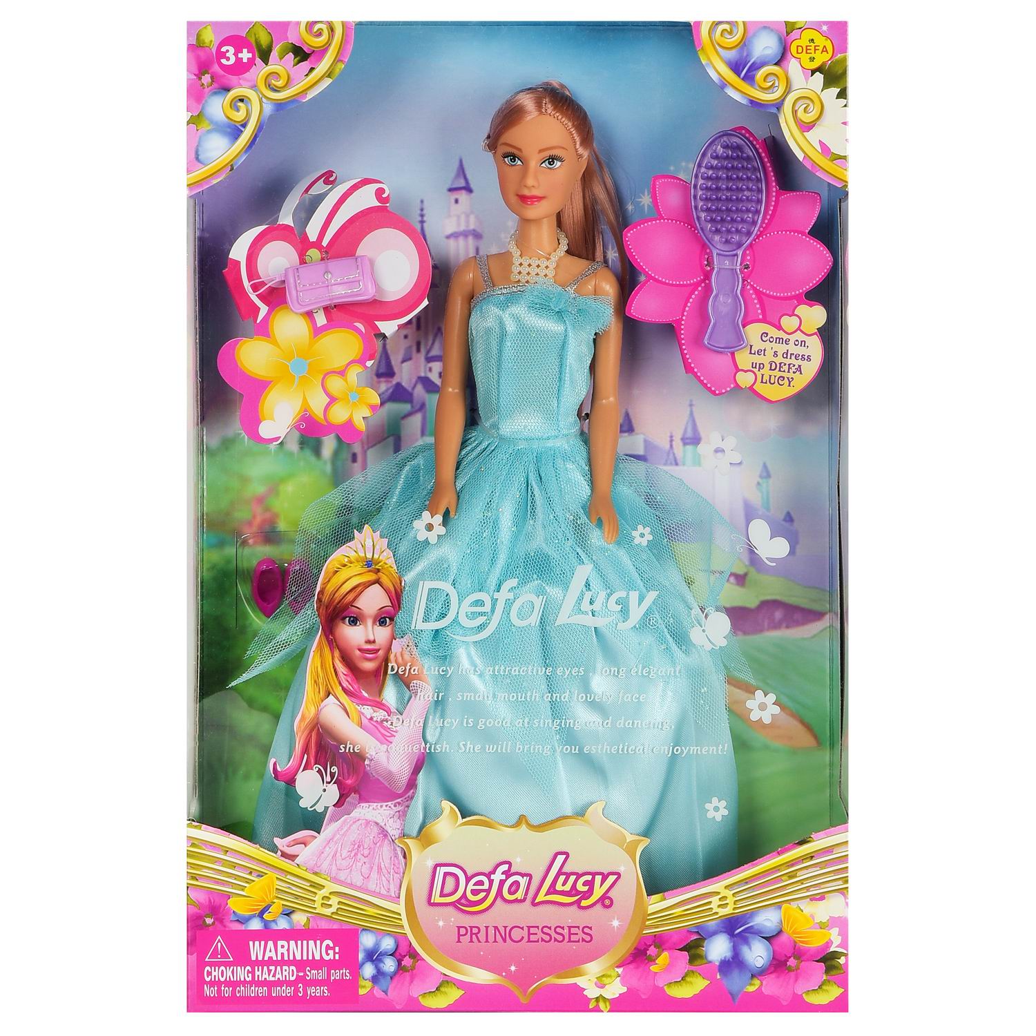 Кукла Defa Lucy Очаровательная принцесса в бирюзовом платье с игровыми предметами 29см defa кукла красивая принцесса 29 см