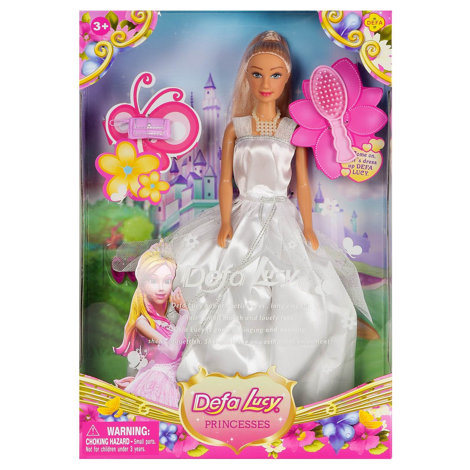 Кукла Defa Lucy Очаровательная принцесса в белом платье с игровыми предметами 29см defa кукла красивая принцесса 29 см