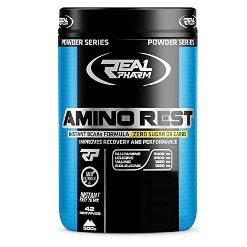 Глютамин Real Pharm, Amino Rest, 500г (Клубника-Арбуз)