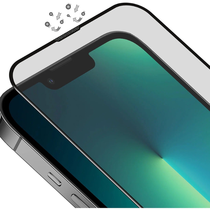 

Защитное стекло односекундное ламинирование с сеточкой Iphone 13 mini