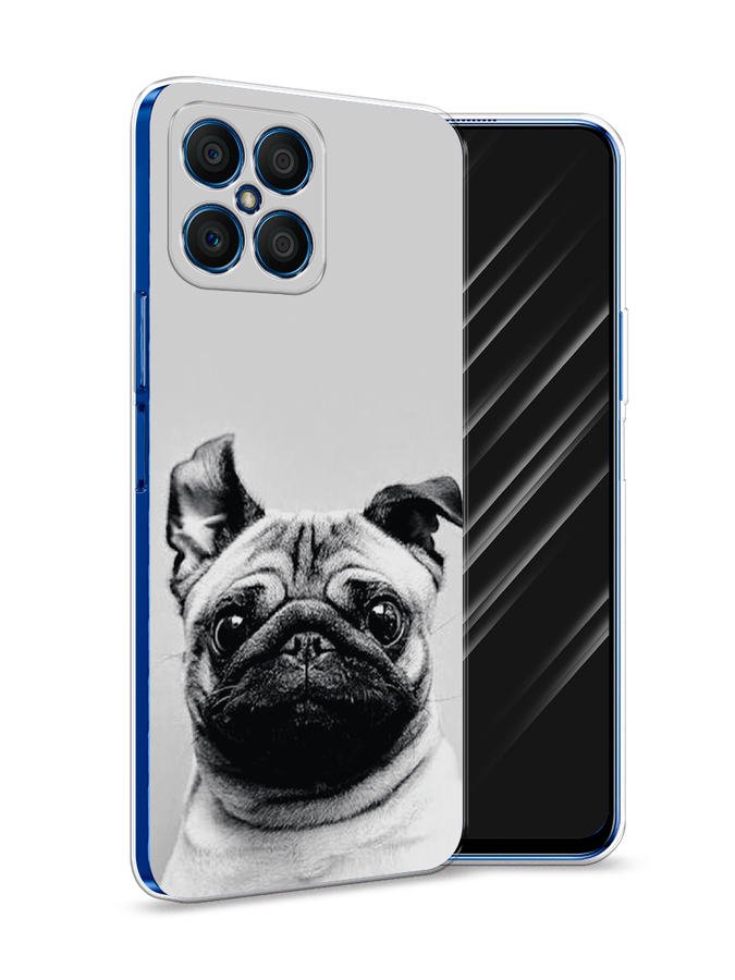 

Чехол Awog на Honor X8 "Ушастый мопс", Серый, 6107650-1