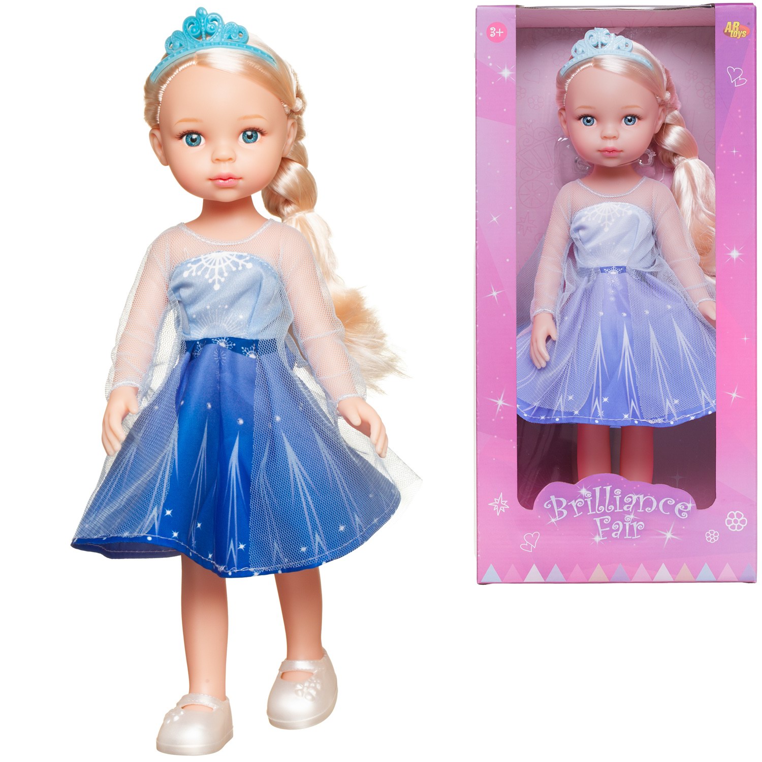 Кукла ABtoys Времена года Сказочная девочка в сине-голубом платье 33 см abtoys кукла времена года 45 см