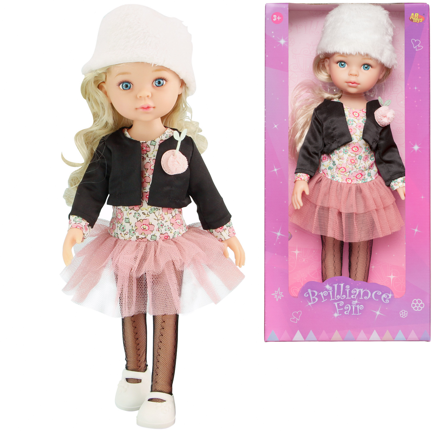Кукла ABtoys Времена года в платье и жакете 33 см кукла abtoys времена года в серо розовом платье 33 см