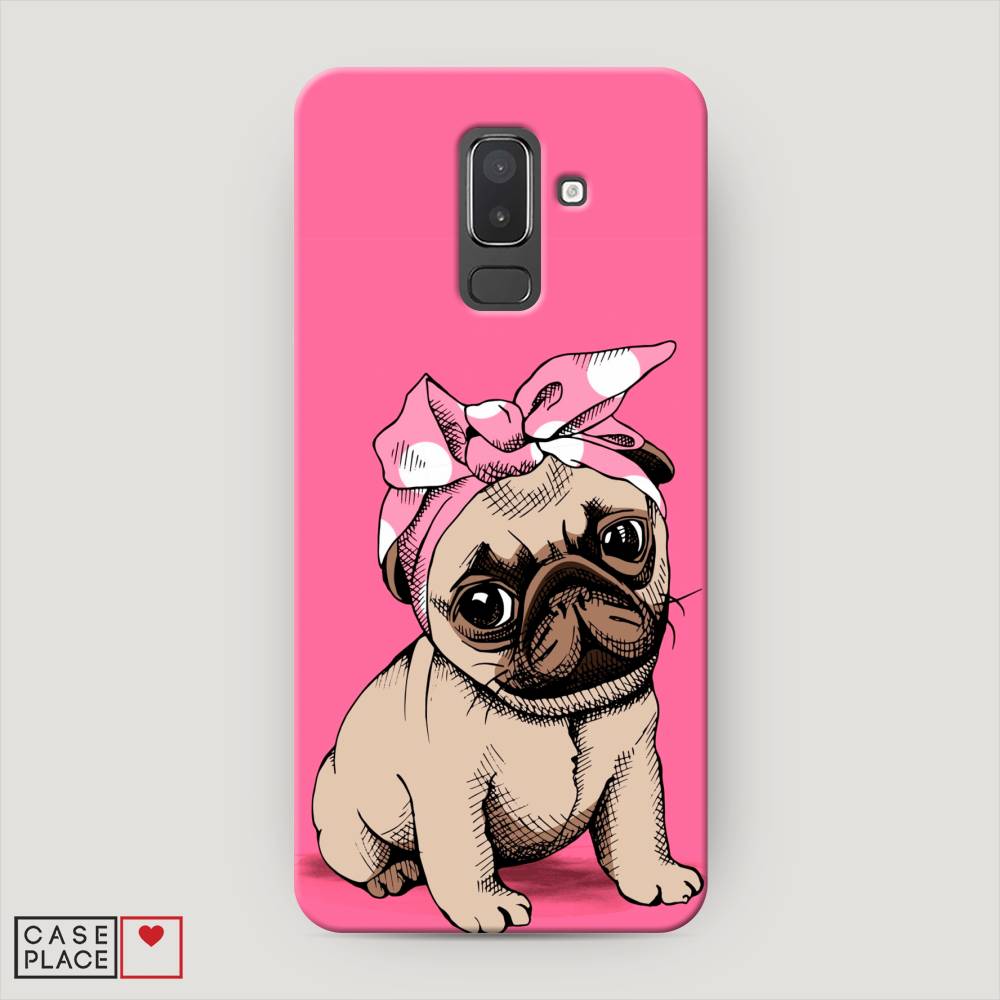 фото Чехол awog "dog pin-up" для samsung galaxy j8