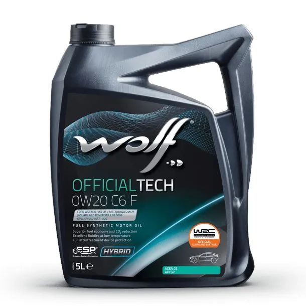 

Масло Моторное Officialtech 0W20 C6 F 5L Wolf 1048795