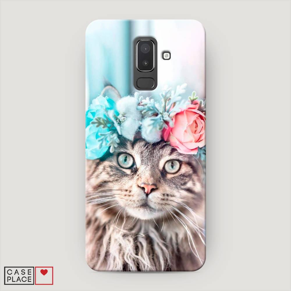 

Чехол Awog "Кот в венке" для Samsung Galaxy J8