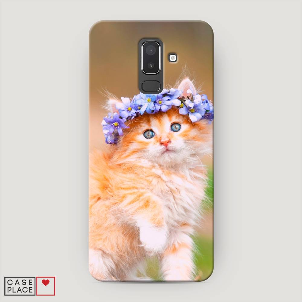 

Чехол Awog "Рыжий кот в венке" для Samsung Galaxy J8