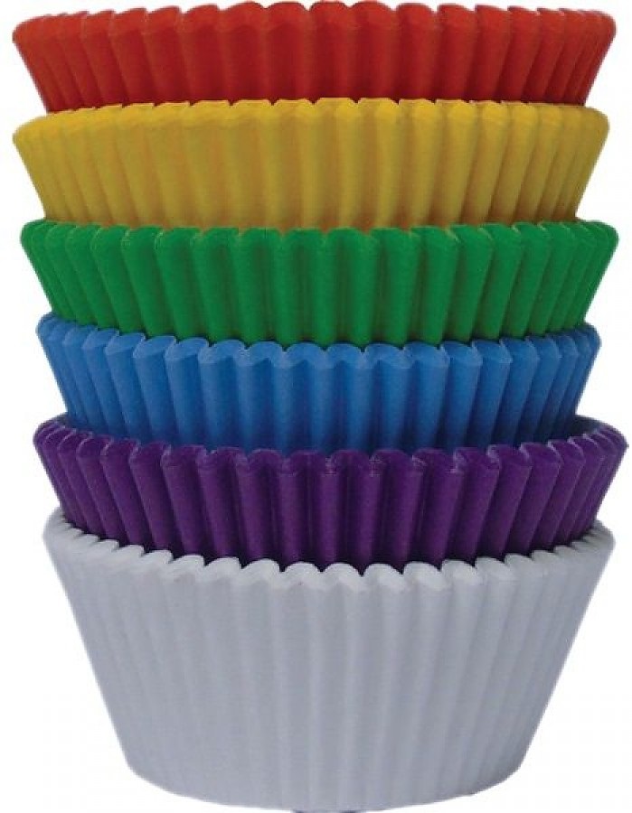 Набор бумажныx форм для кексов: Радуга, диаметр 5 см, 150 шт.