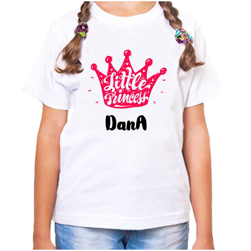 

Футболка девочке белая 34 р-р little princess дана, Белый, fdd_little_princess_Dana