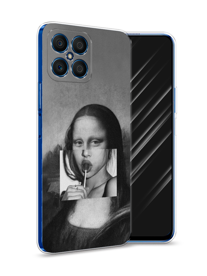 

Чехол Awog на Honor X8 "Mona Lisa sucking lollipop", Серый, 6107650-9