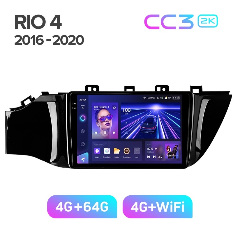 Магнитола TEYES KIA RIO 4 2017-2020 г CC3 2K 464ГБ 3589000₽