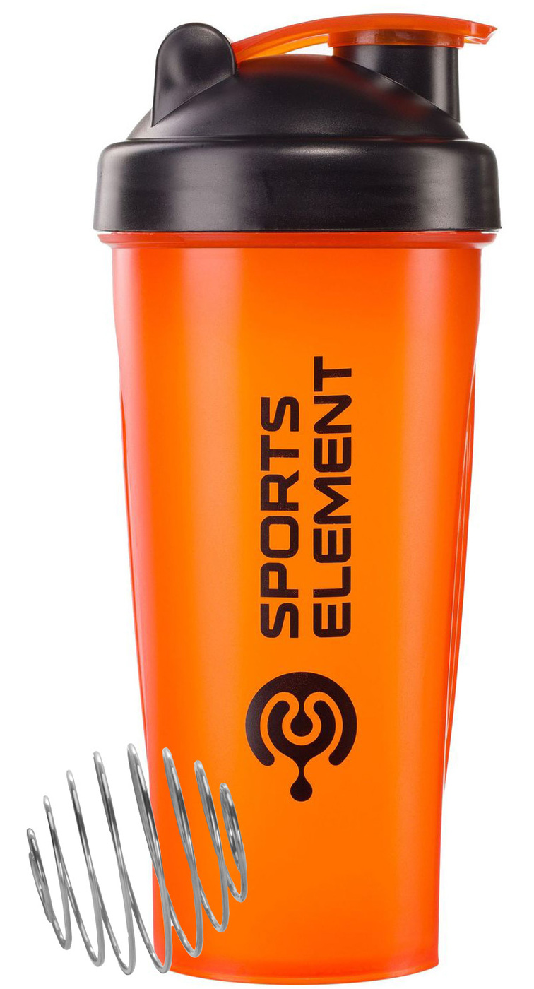 

Шейкер оранжевый Sports element "Агат оранжевый" 600 мл с шариком (венчиком), S01-600