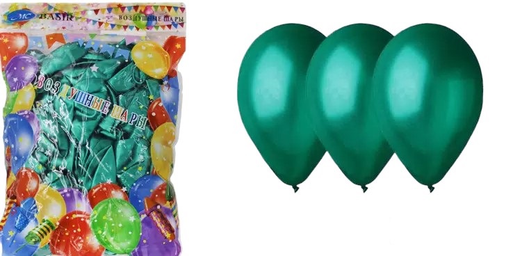 Воздушные шарики (зеленые), в упак.100 шт.