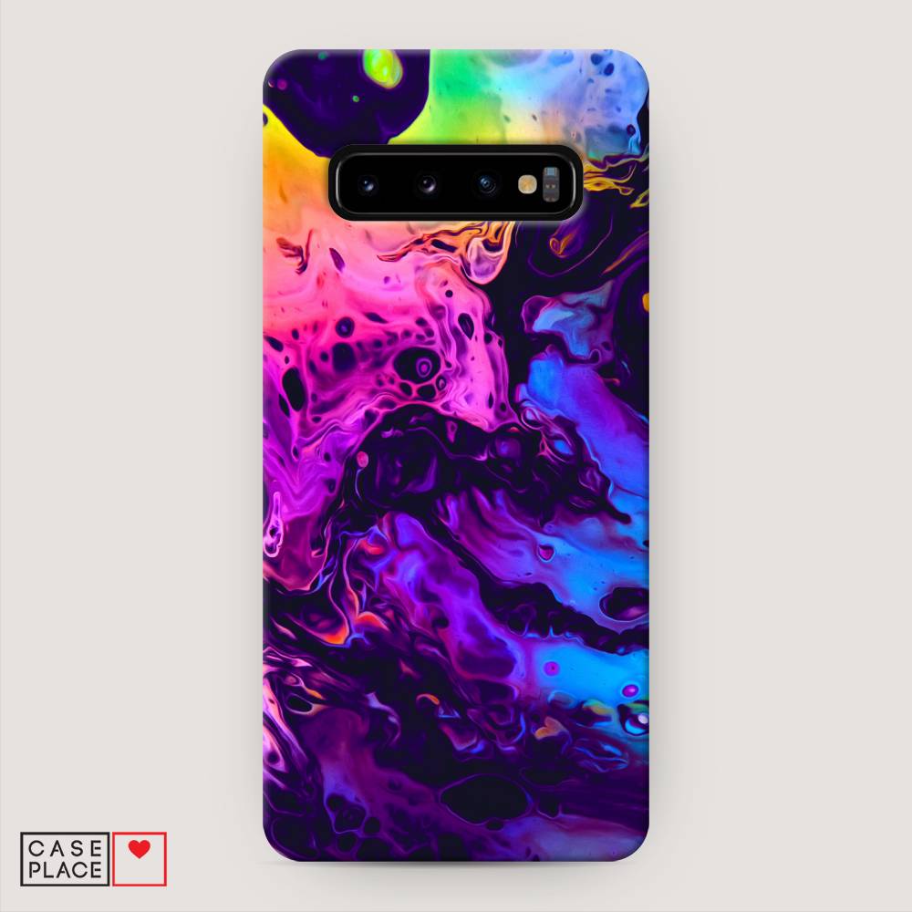 фото Пластиковый чехол "acid fluid" на samsung galaxy s10 + awog