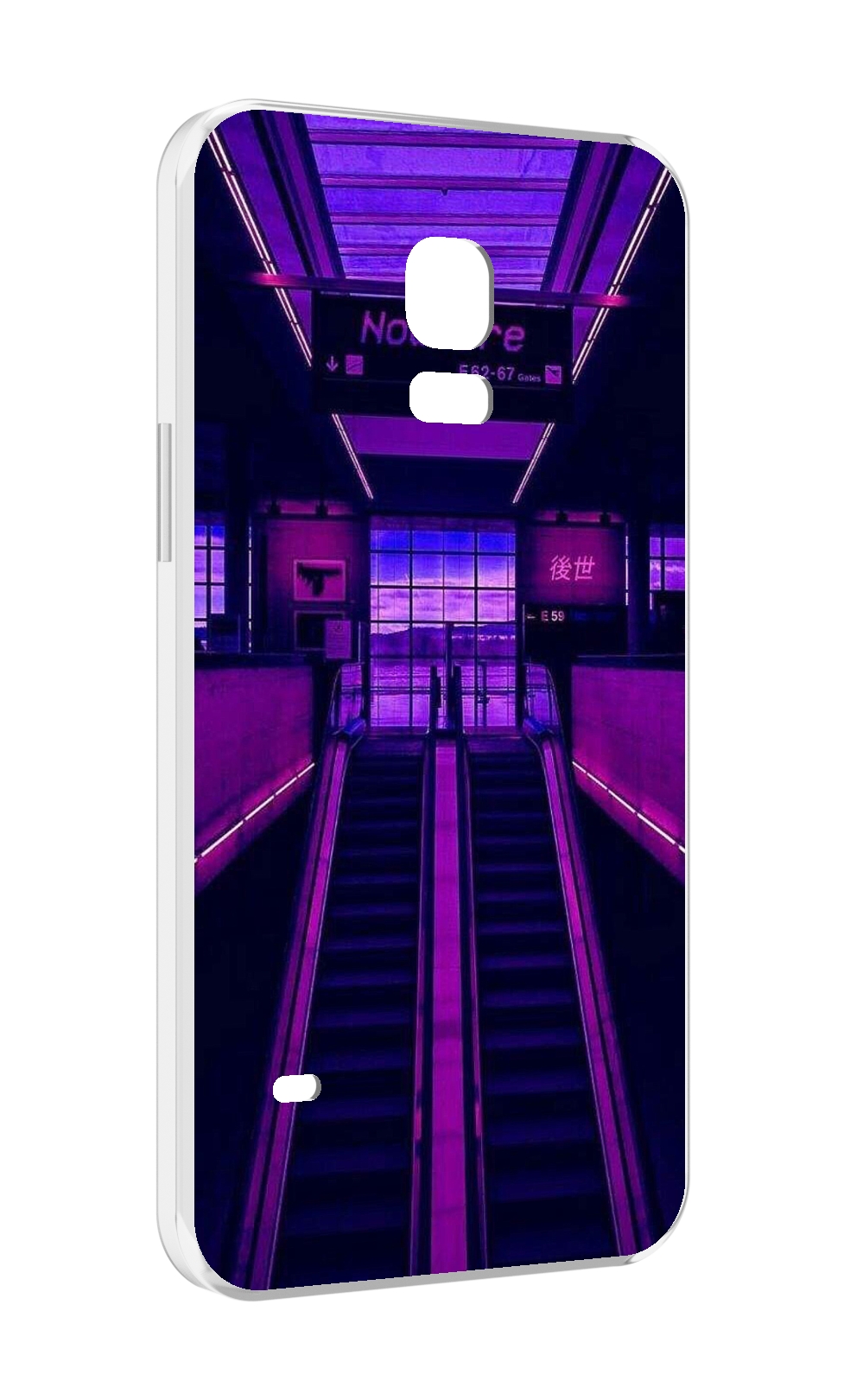 

Чехол MyPads фиолетовый эскалатор для Samsung Galaxy S5 mini, Прозрачный, Tocco