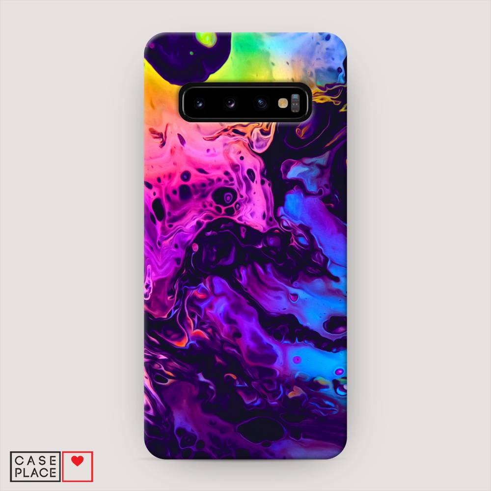 фото Пластиковый чехол "acid fluid" на samsung galaxy s10 awog