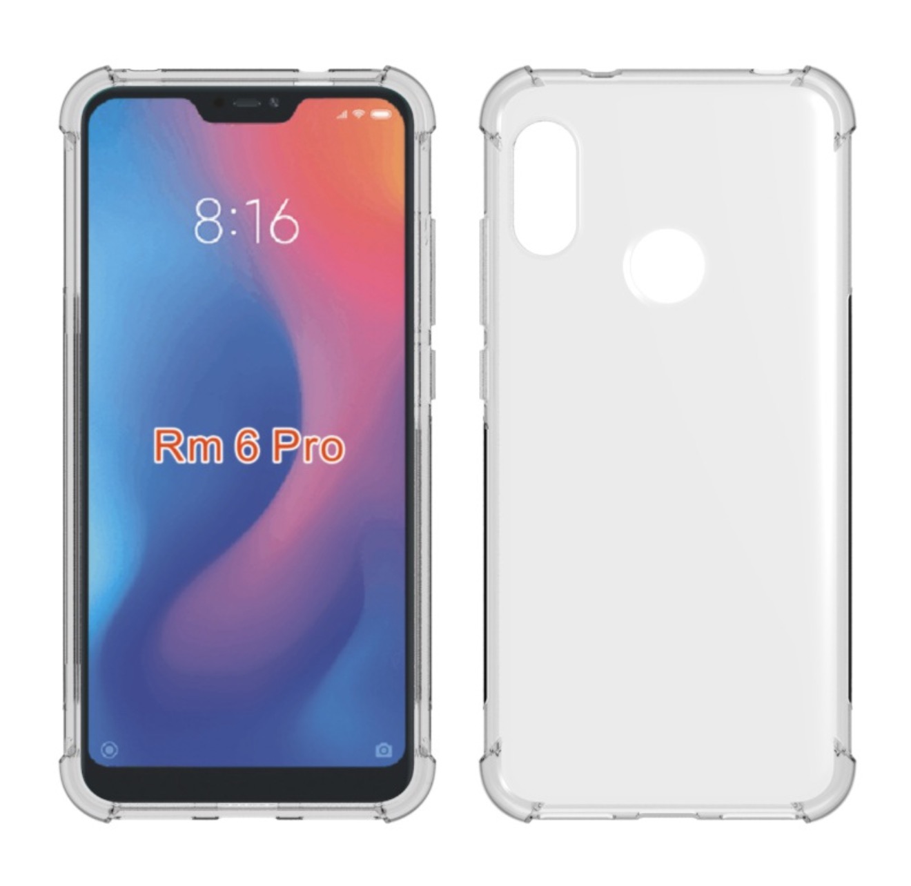 

Чехол панель-накладка-бампер MyPads для Xiaomi Red 6 Pro/Xiaomi Mi A2 Lite с защитой углов, Прозрачный