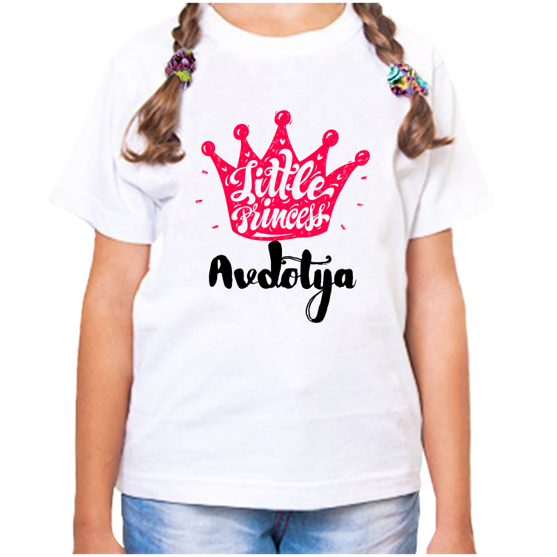 

Футболка девочке белая 24 р-р little princess авдотья, Белый, fdd_little_princess_avdotya