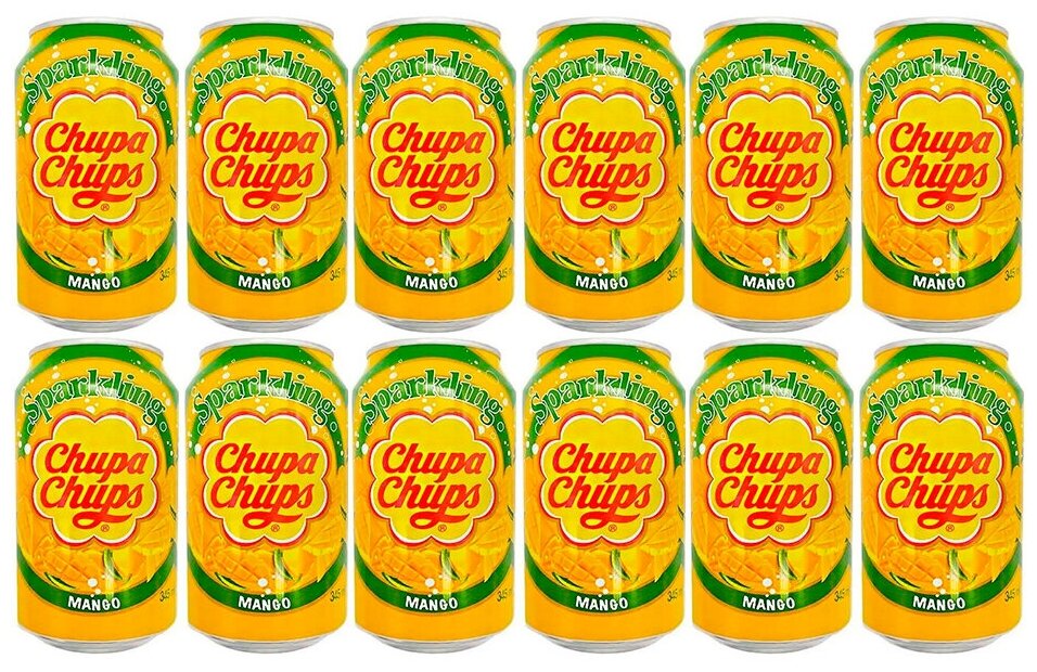 

Газированный напиток Chupa Chups Манго 12 шт по 0,345 л
