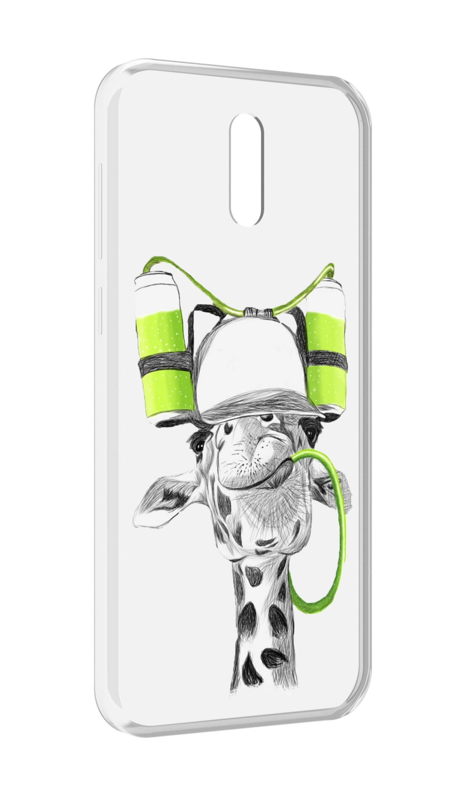 

Чехол MyPads Жираф для Alcatel 3L (2019), Прозрачный, Tocco