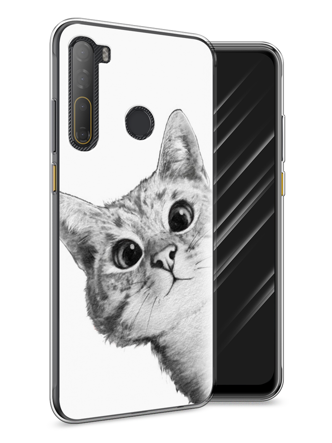 

Чехол Awog на HTC Desire 20 Pro / Эйчтиси Дизайр 20 Pro "Кот рисунок черно-белый", Разноцветный, 102750-1