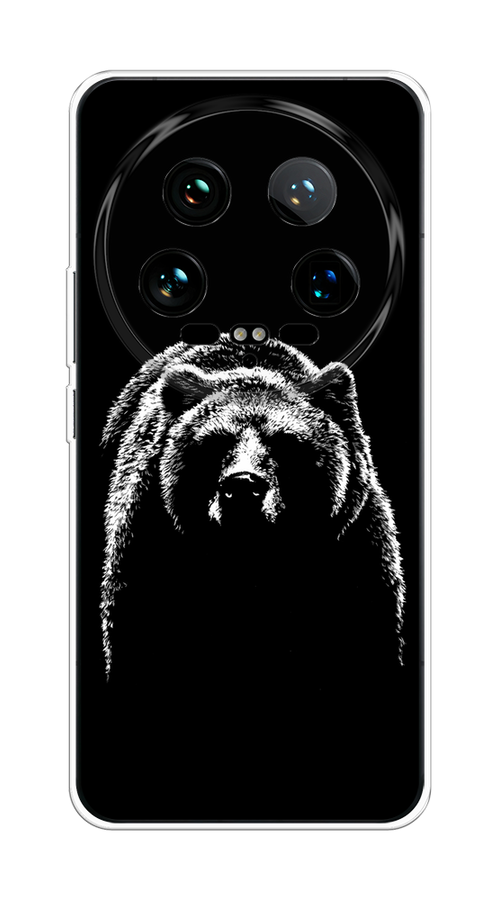 

Чехол на Xiaomi 14 Ultra "Медведь в ночи", Белый;черный, 321850-1