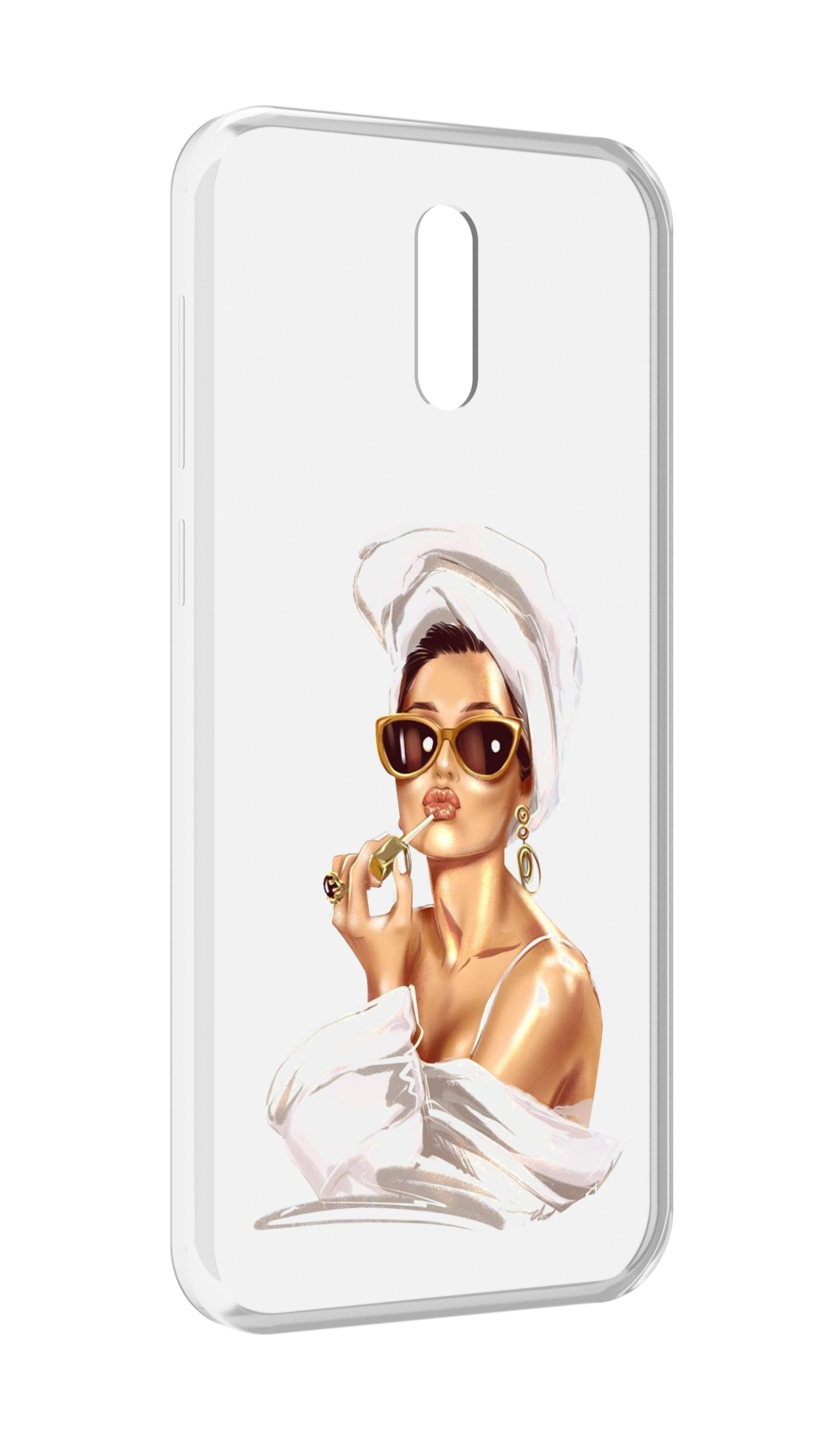 

Чехол MyPads Девушка-утром женский для Alcatel 3L (2019), Прозрачный, Tocco
