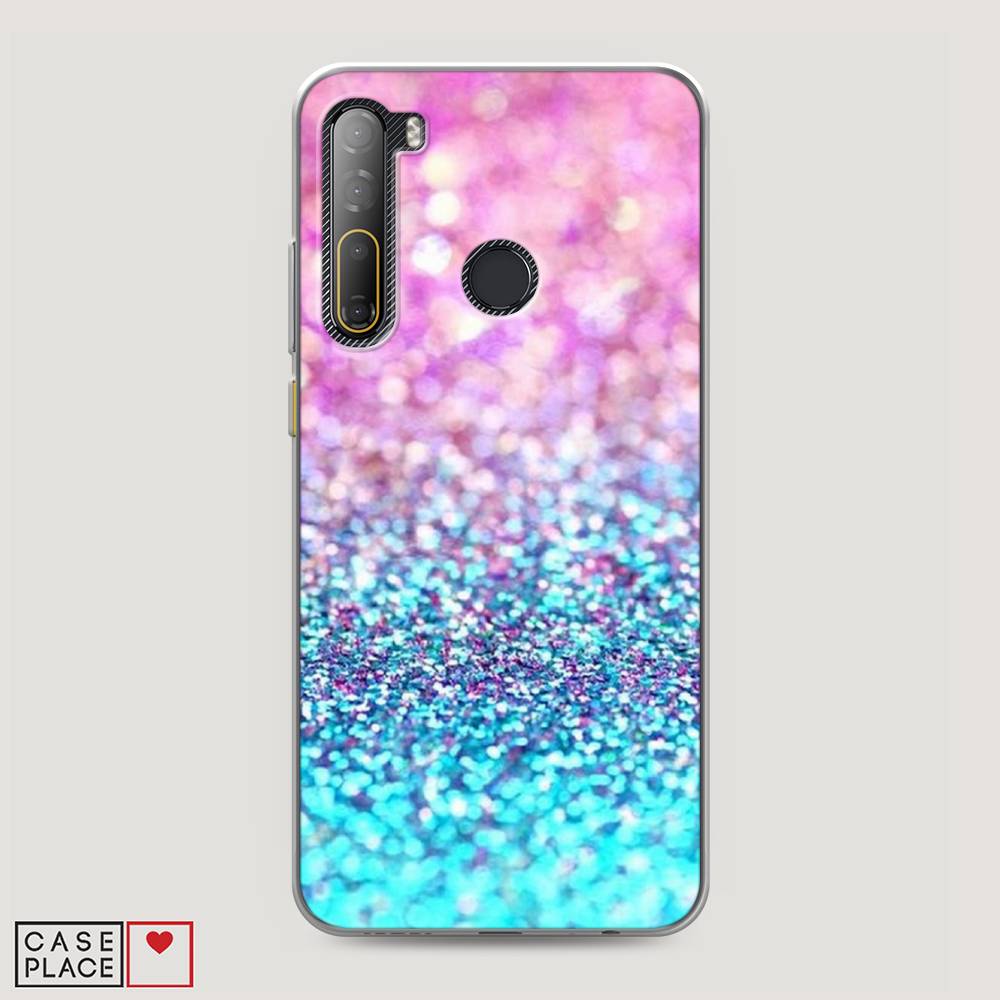 

Чехол Awog "Розово-голубые глиттеры рисунок" для HTC Desire 20 Pro