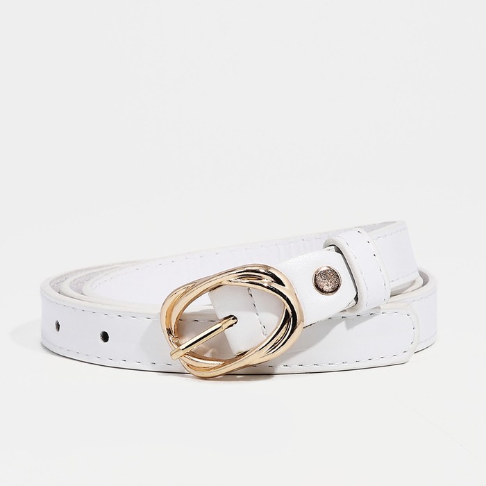 Ремень женский 9720495 белый, 110х2 см