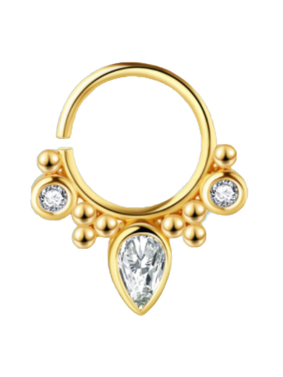 

Пирсинг для носа из стали с фианитом 4Love4You PR-KL-124, PR-KL-124