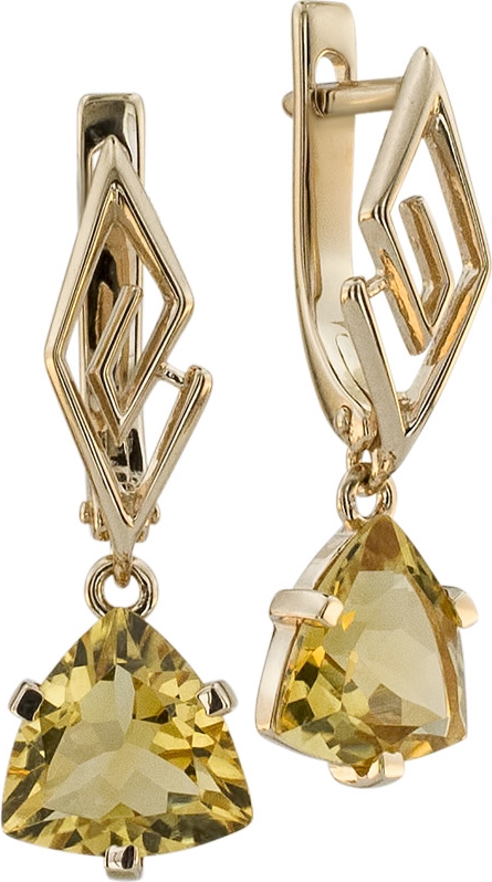 

Серьги женские из золота ALORIS 1823Ц, цитрин, 1823Ц