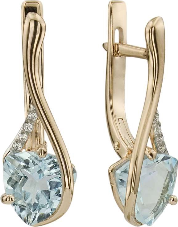 

Серьги женские из золота ALORIS 1702ТКц, фианит/топаз, 1702ТКц