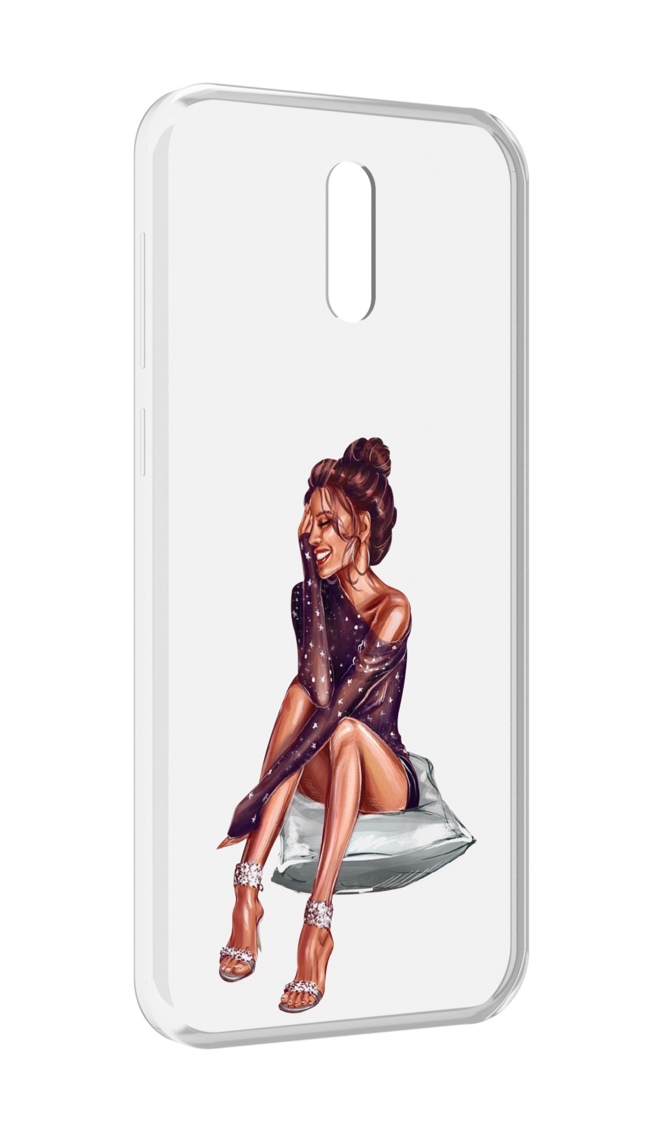 

Чехол MyPads Девушка-на-подушке женский для Alcatel 3L (2019), Прозрачный, Tocco