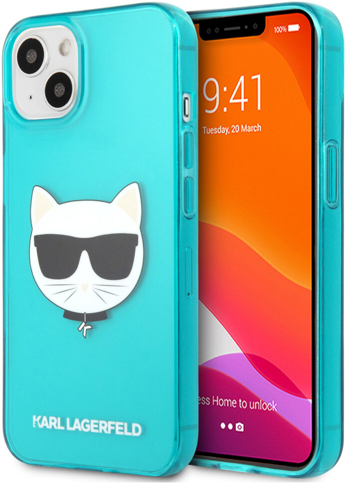 фото Чехол cg mobile karl lagerfeld tpu fluo choupette hard для iphone 13 klhcp13mchtrb