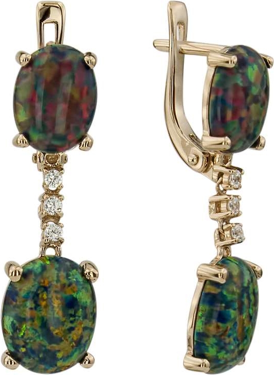 

Серьги женские из золота ALORIS 1565ОтКц, опал/фианит, 1565ОтКц