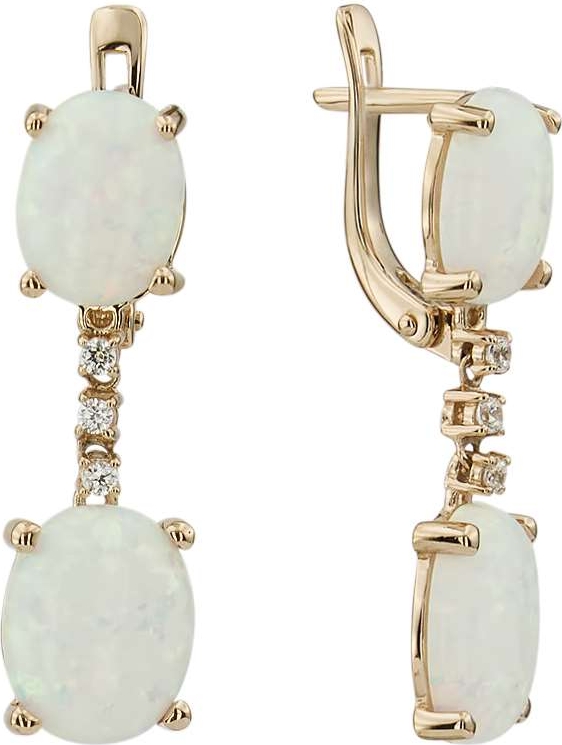 

Серьги женские из золота ALORIS 1565ОбКц, опал/фианит, 1565ОбКц