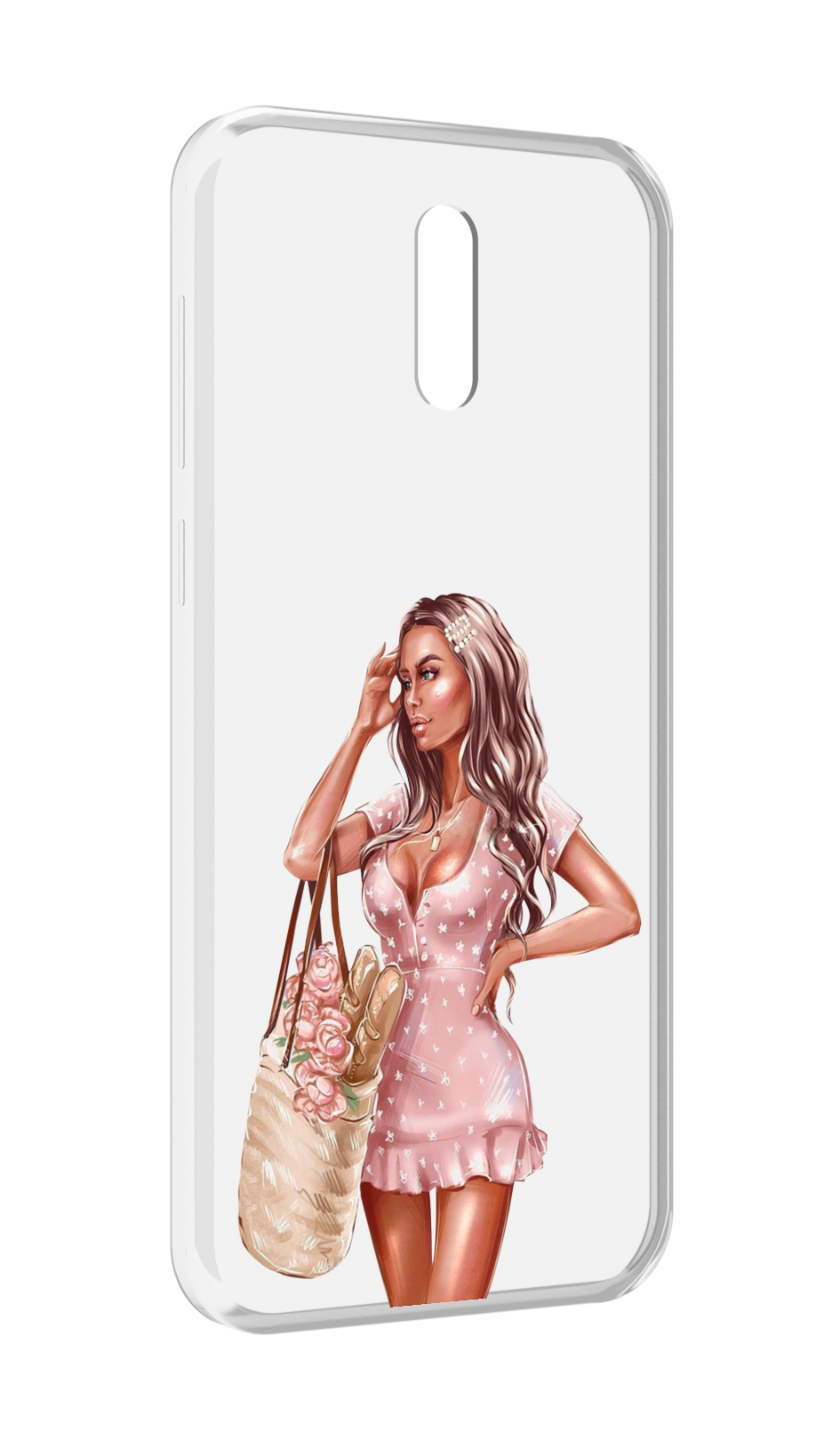 

Чехол MyPads Девушка-в-мини-платье женский для Alcatel 3L (2019), Прозрачный, Tocco