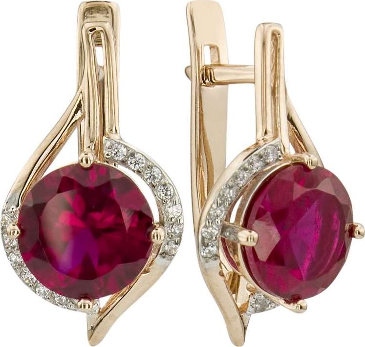 

Серьги женские из золота ALORIS 1461НаноруКц, рубин/фианит, 1461НаноруКц