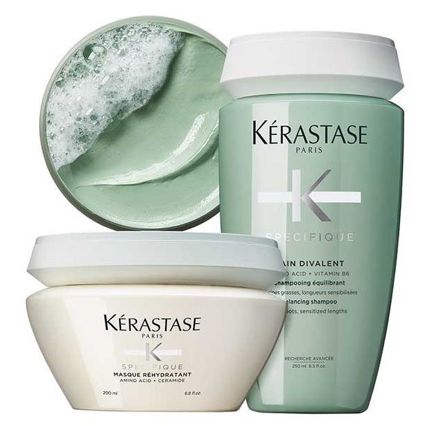 Набор для волос Kerastase Divalent Mask: шампунь, 250 мл + маска, 200 мл + глина, 150 мл чистое счастье набор для тебя соль для ванны глина для лица бальзам для губ и текстильн