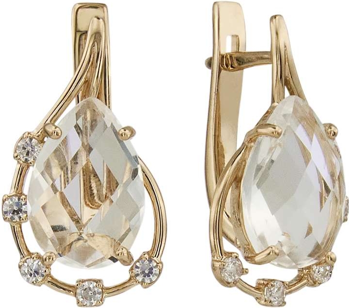 

Серьги женские из золота ALORIS 1146ГхКц, фианит/горный хрусталь, 1146ГхКц