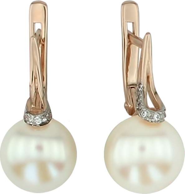

Серьги женские из золота ALORIS 1131ЖКц, жемчуг/фианит, 1131ЖКц