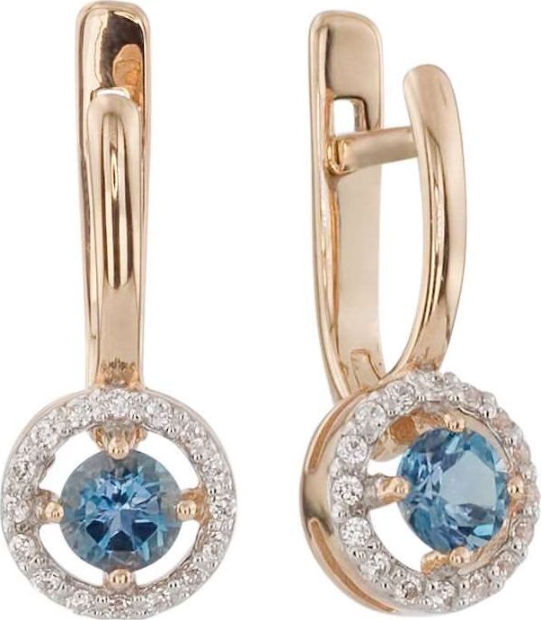 

Серьги женские из золота ALORIS 1103ТлКц, фианит/топаз, 1103ТлКц