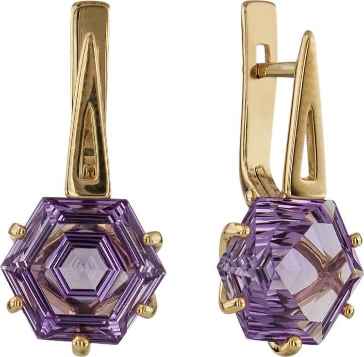 

Серьги женские из золота ALORIS 1079А, аметист, 1079А