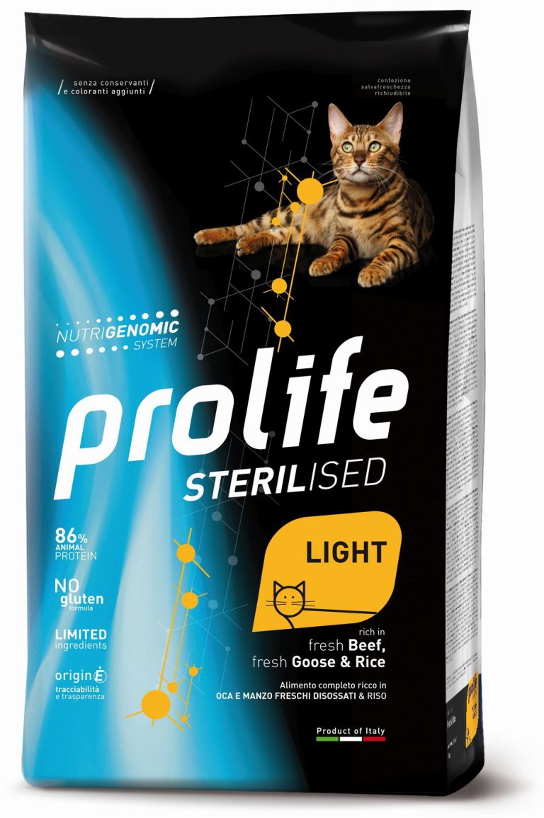 Сухой корм для кошек Prolife Sterilised Light Adult, говядина, рис, домашняя птица, 1.5кг