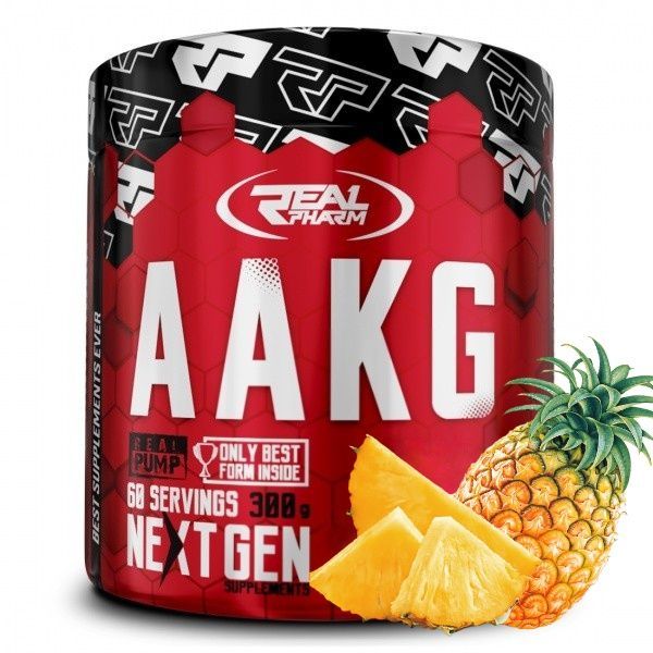 

Аргинин Real Pharm, AAKG, 300г (Ананас)