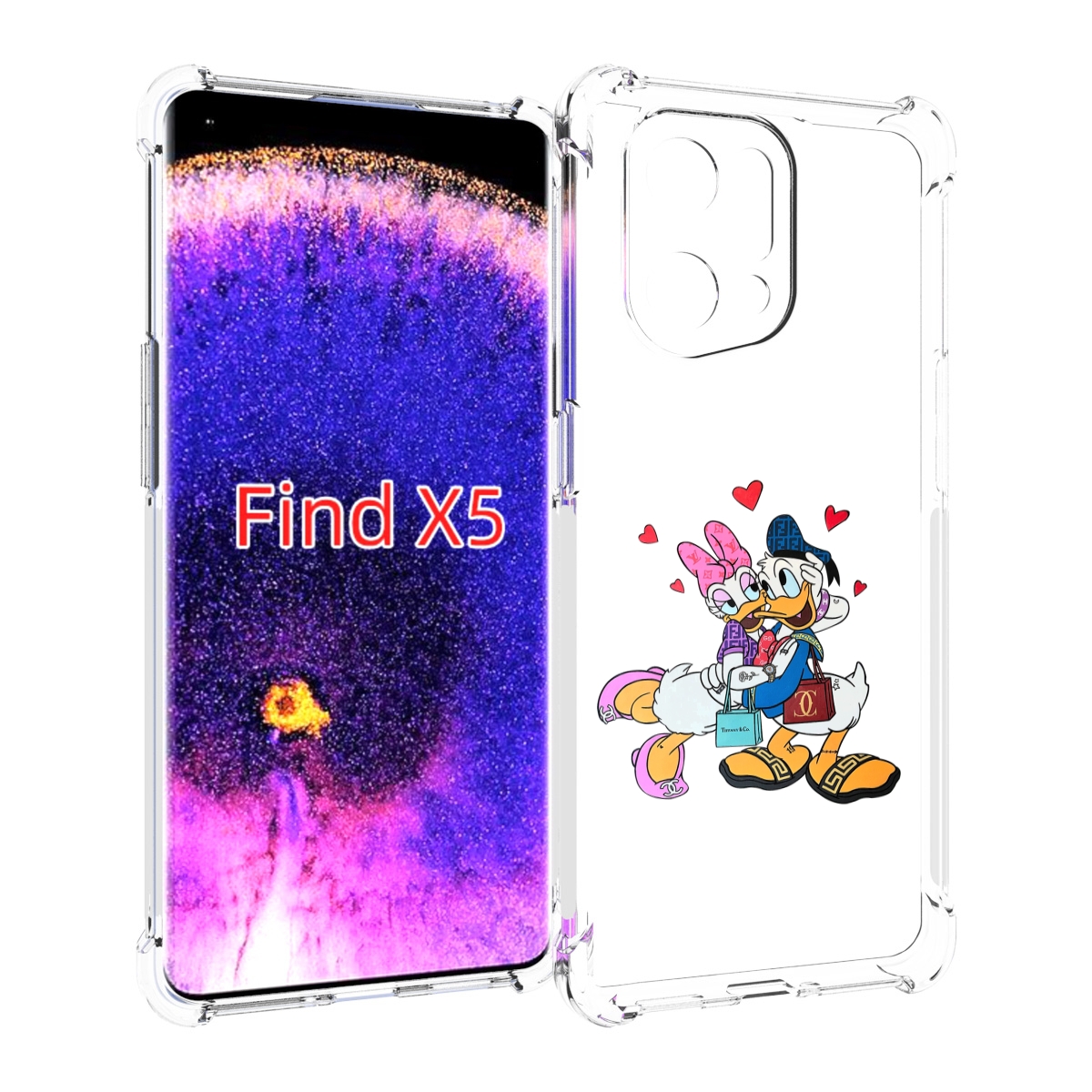 

Чехол MyPads модные-влюбленные-утки для Oppo Find X5, Прозрачный, Tocco