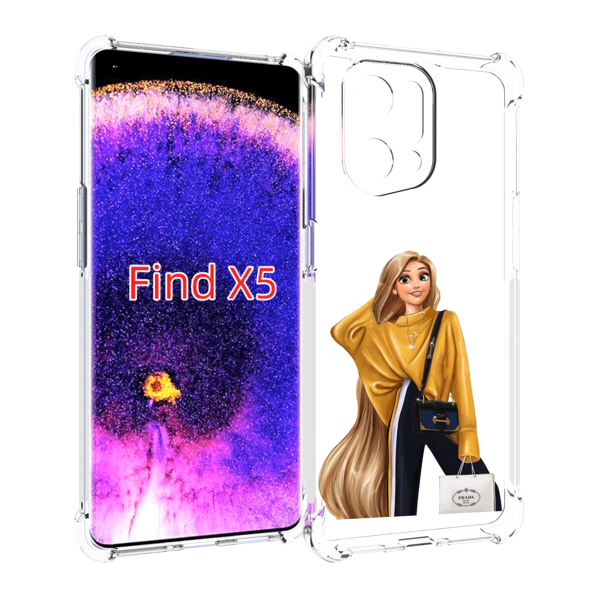 

Чехол MyPads модная-рапунсель женский для Oppo Find X5, Прозрачный, Tocco