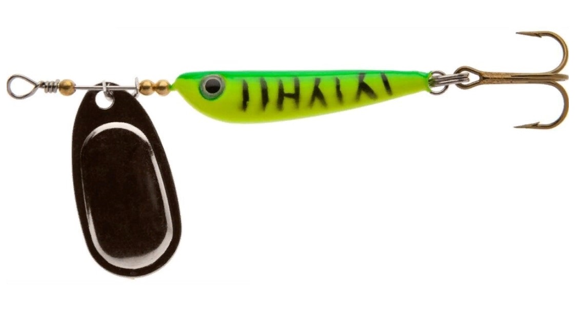 

Блесна Wake Spinner Aura Minnow 6 г, power perche, 1 шт., Зеленый, Spinner Aura Minnow